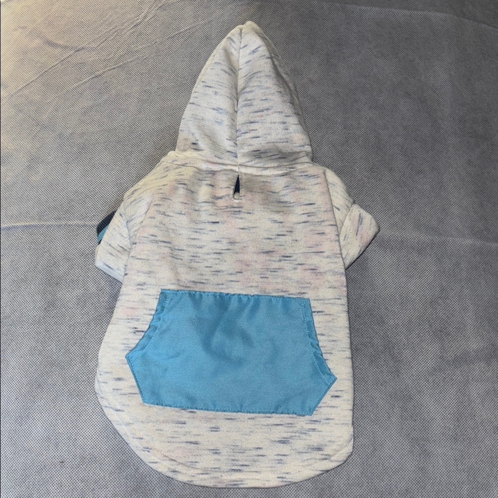 Cozy Hooded Pet Sweater with Blue Pocket